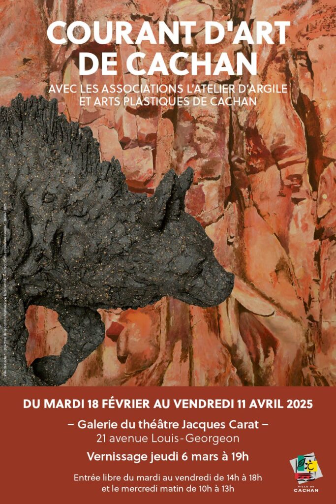 Affiche de l'exposition Coutant d'art de Cachan du 18 février au 11 avril 2025