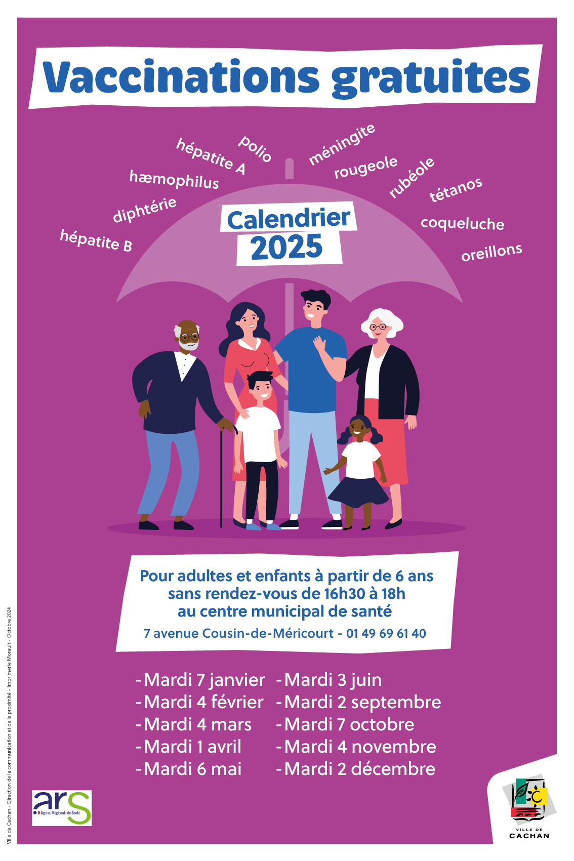 2330 Affiche 40x60 Vaccination 2025