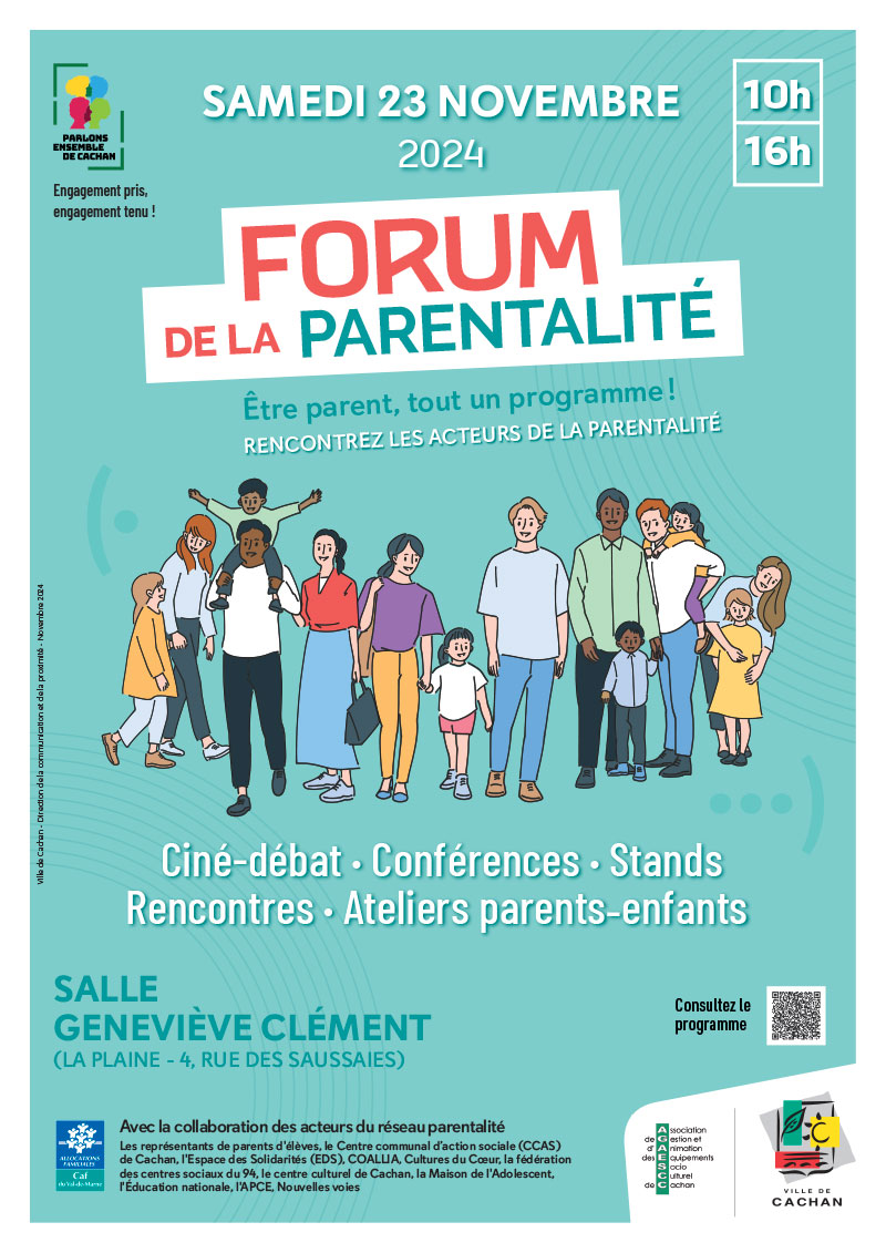 2804 Forum parentalite Cachan 2024. affiche